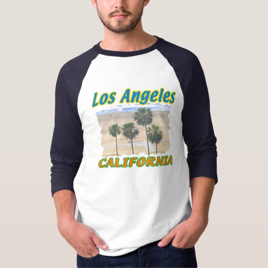T-shirt Los Angeles California Palm Trees (Devant)
