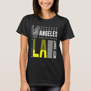 T-shirt Los Angeles City Skyline Cityscape Retro Urban Tra