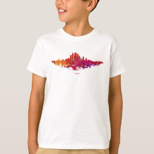 T-shirt Los Angeles City Skyline couleur