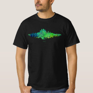 T-shirt Los Angeles City Skyline - Lime Green Blue