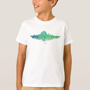 T-shirt Los Angeles City Skyline - Mint Green