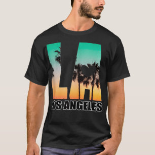 T-shirt Los Angeles design LA Palm Tree Sunset Boulevard