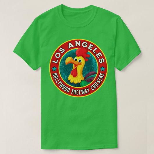 T-shirt Los Angeles Hollywood Freeway Chickens Souvenir1 (Design devant)