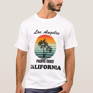 T-shirt Los Angeles Pacific Coast California Sunset Tee