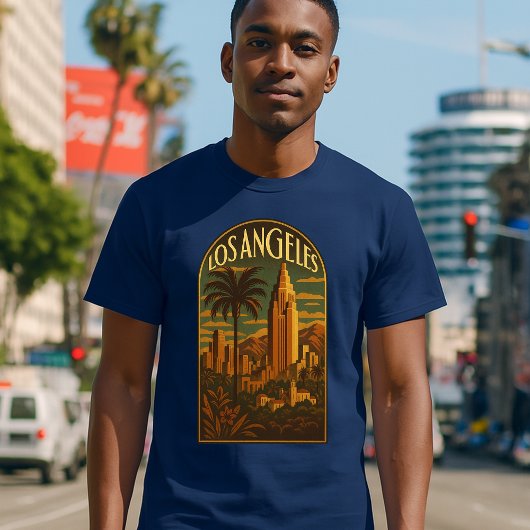 T-shirt Los Angeles Retro Art Deco