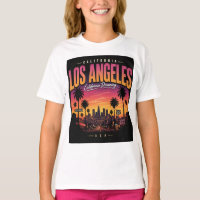 Los Angeles Rétro Ciel de Crépuscule Toile de Fond