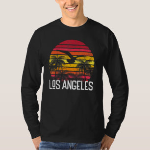 T-shirt Los Angeles Vintage Retro Beach Palm Tree Surf Swi