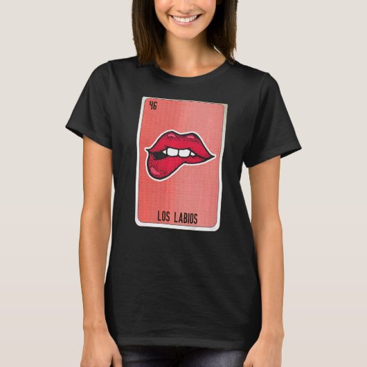 T-shirt Los Labios Cartes de Bingo de loterie (Devant)