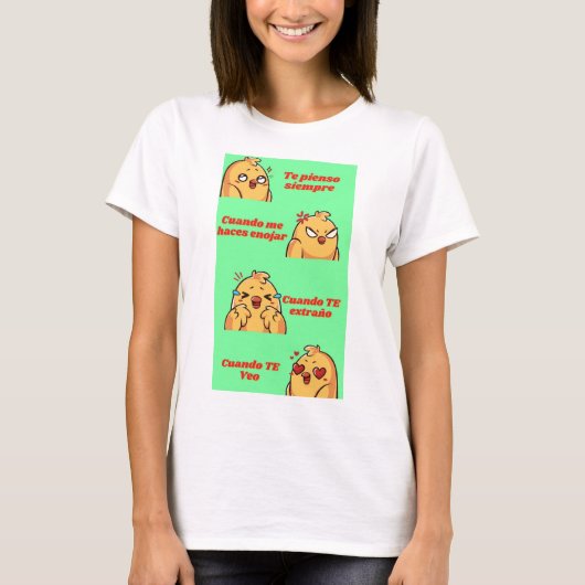 T-shirt Los mèmes del pollito (Devant)