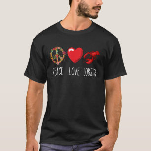 T-shirt Losbter Coeur Losbter Rouge Homard Foie de foin Se