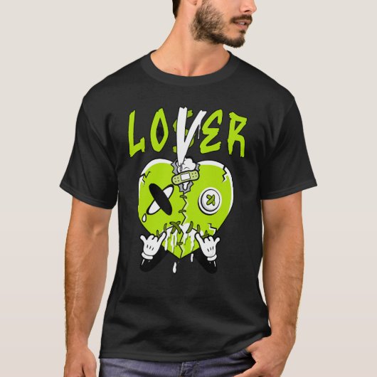 T-shirt Loser  Drip Green Heart Matching For Men Women (Devant)