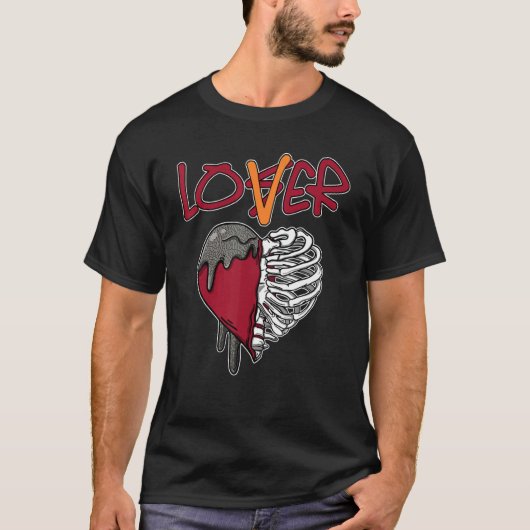 T-shirt Loser Dripping Heart Retro Cardinal Red 3s Matchi (Devant)