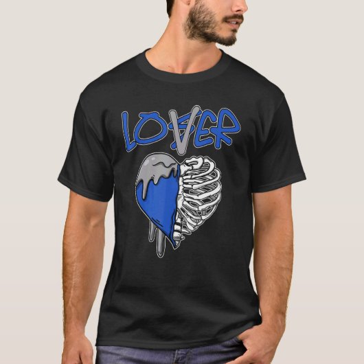T-shirt Loser  Dripping Heart Retro Stealth 5s Matching (Devant)