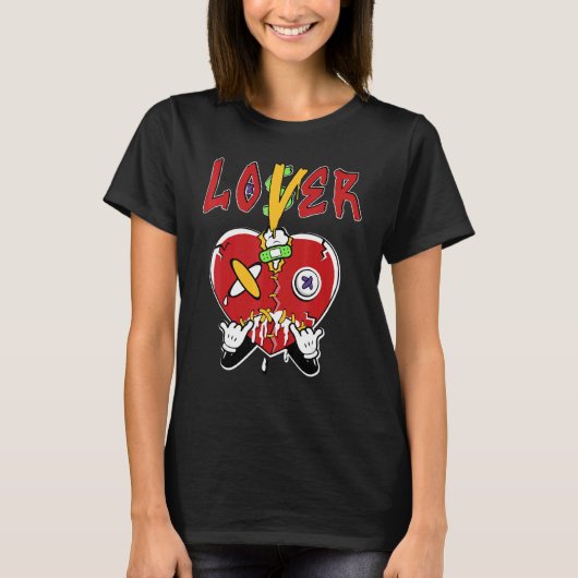 T-shirt Loser  Heart Dripping What The 5s Matching (Devant)