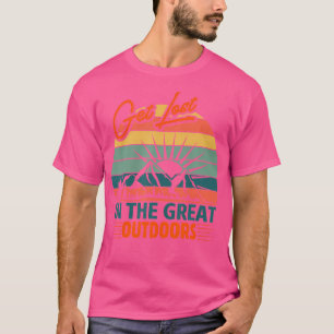 T-shirt Lost In The Greate Outdoors Funny Randonnée Tee