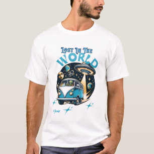 T-shirt Lost in the Word - Book Lover Typography Design fo