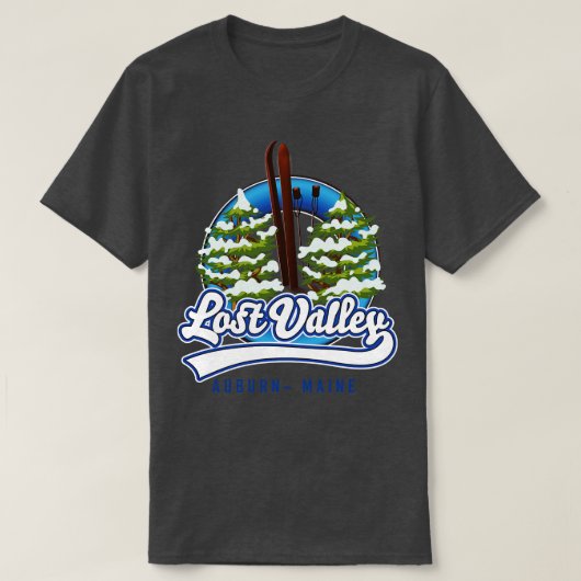 T-shirt Lost Valley Auburn Maine ski (Design devant)