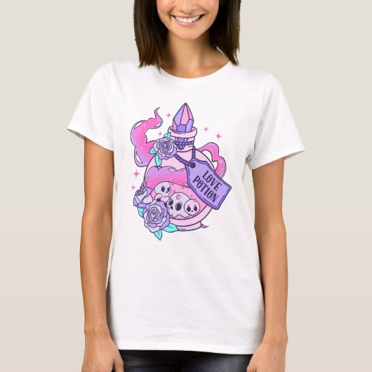 T-shirt Lotion Potion mignonne Pink Halloween Potion Boute (Devant)