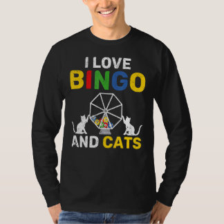 T-shirt Lotto Jeu Chat Propriétaire Animaux Chat Bingo Lin