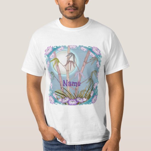 T-shirt Lotus de Bambou Lune  (Devant)