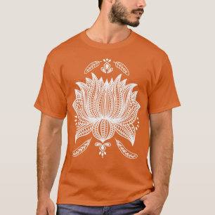 T-shirt Lotus Floral Mandala Zen Mediation Paix Namaste Y