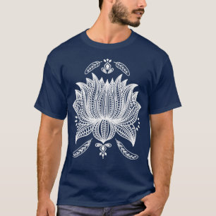 T-shirt Lotus Floral Mandala Zen Mediation Paix Namaste Y