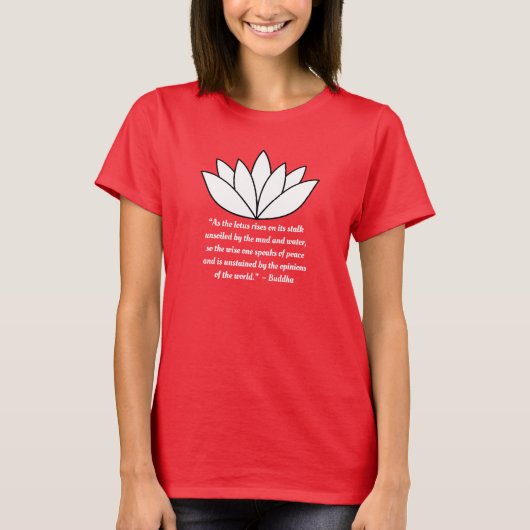 T-shirt Lotus Flower et citation de bouddha (Devant)