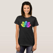 T-shirt Lotus Flower Rainbow Yoga Namaste Méditation Femme (Devant entier)