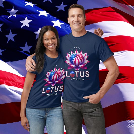 T-shirt Lotus pour Potus Kamala Harris tendance Lotus Potu
