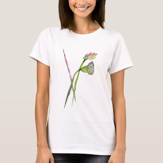 T-shirt Lotus rose Fleur Zen Art bouddhiste (Devant)