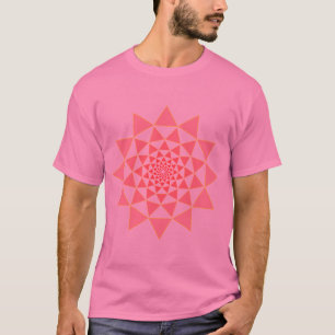 T-shirt lotus rose sur le rose