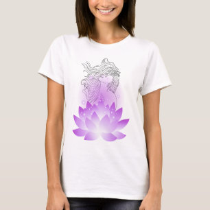 T-shirt Lotus Spirit – Ligne d'art féminin doux