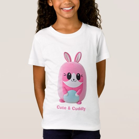T-Shirt Lou Lou. Une créature douce, rose (Devant)