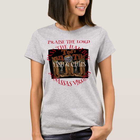 T-shirt Louange la cabane de Pagan Tiki du Seigneur Ted (Devant)