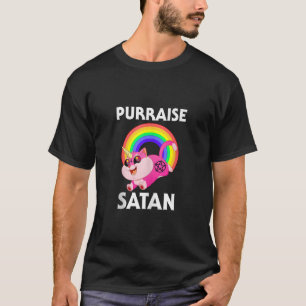 T-shirt Louange Satan Chat Hailsatanique Occulte Louange S