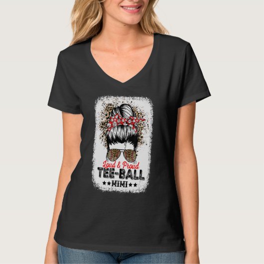 T-shirt Loud Ball Mimi Life Messy Bun Leopard Game (Devant)