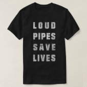 T-shirt LOUD PIPES SAVE LIVES Hommes Vélo Motorcyc (Design devant)