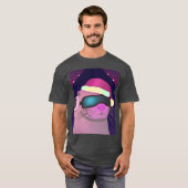 T-shirt Louer de Noël avec des amis Casquettes de Noël (Devant entier)