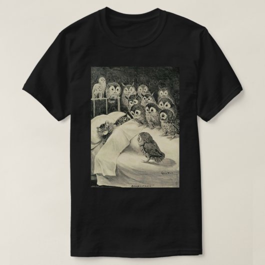 T-shirt Louis Wain Chouette Chat Chouette Femmes (Design devant)