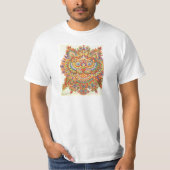 T-shirt Louis Wain Psychedelic Chat Coloré (Devant)