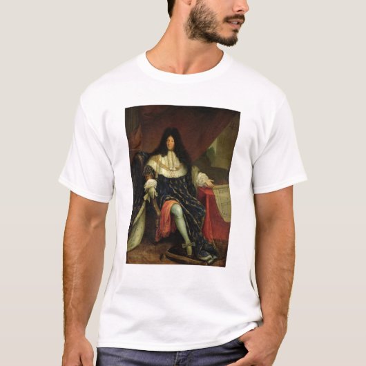 T-shirt Louis XIV tenant un plan du Maison Royale (Devant)