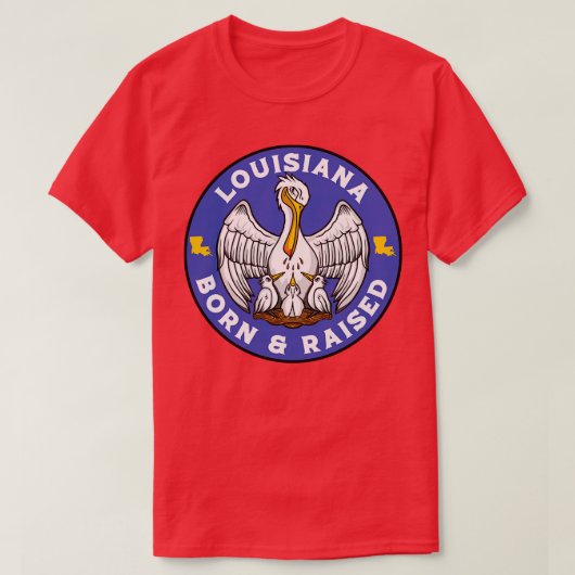 T-shirt Louisiana Né a élevé Louisiana Drapeau d'État Loui (Design devant)
