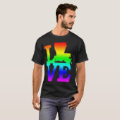 T-shirt Louisiana Pride USA State Love Map (Devant entier)