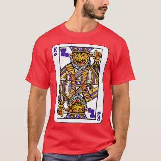 T-shirt Louisiana Tiger King Jouer Carte Magnifique King T