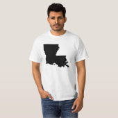 T-shirt Louisiane en noir et blanc (Devant entier)