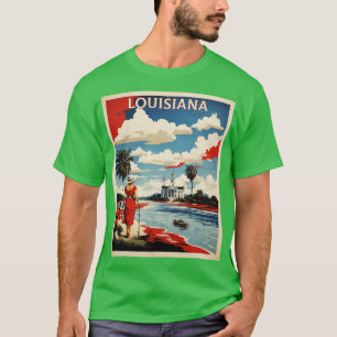 T-shirt Louisiane États-Unis d'Amérique Tourisme Vintage