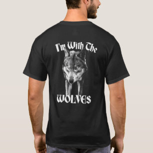 T-shirt Loup Alpha Gris Solitaire Extérieur Nature Animal