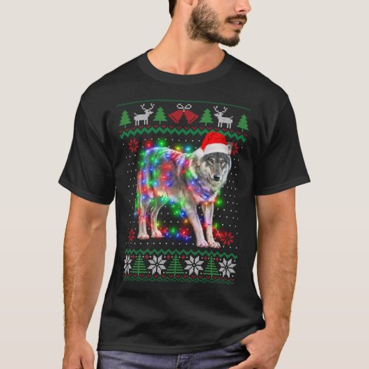 T-shirt Loup animal laide sucré Noël chiot animal (Devant)