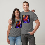 T-SHIRT LOUP AU NÉON (Unisexe)