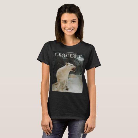 T-shirt Loup blanc (Devant entier)